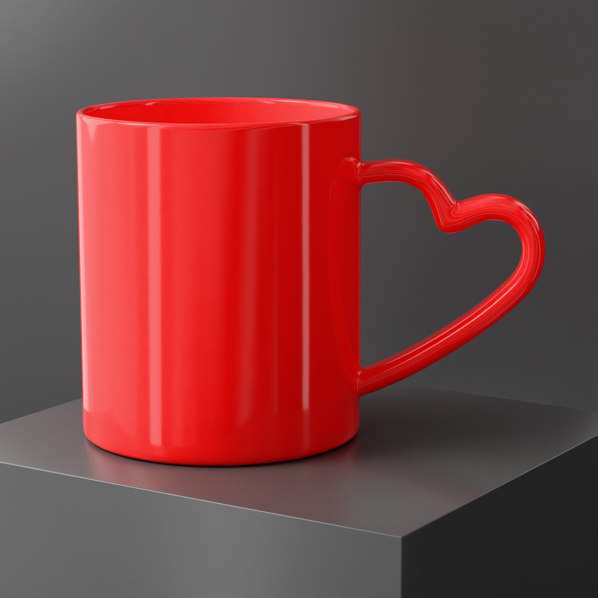 Full Color Heart Handle Sublimation Mug